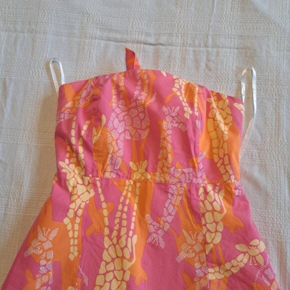 Lilly Pulitzer women's White Label size 0 Giraffe print dress - Picture 2 of 6